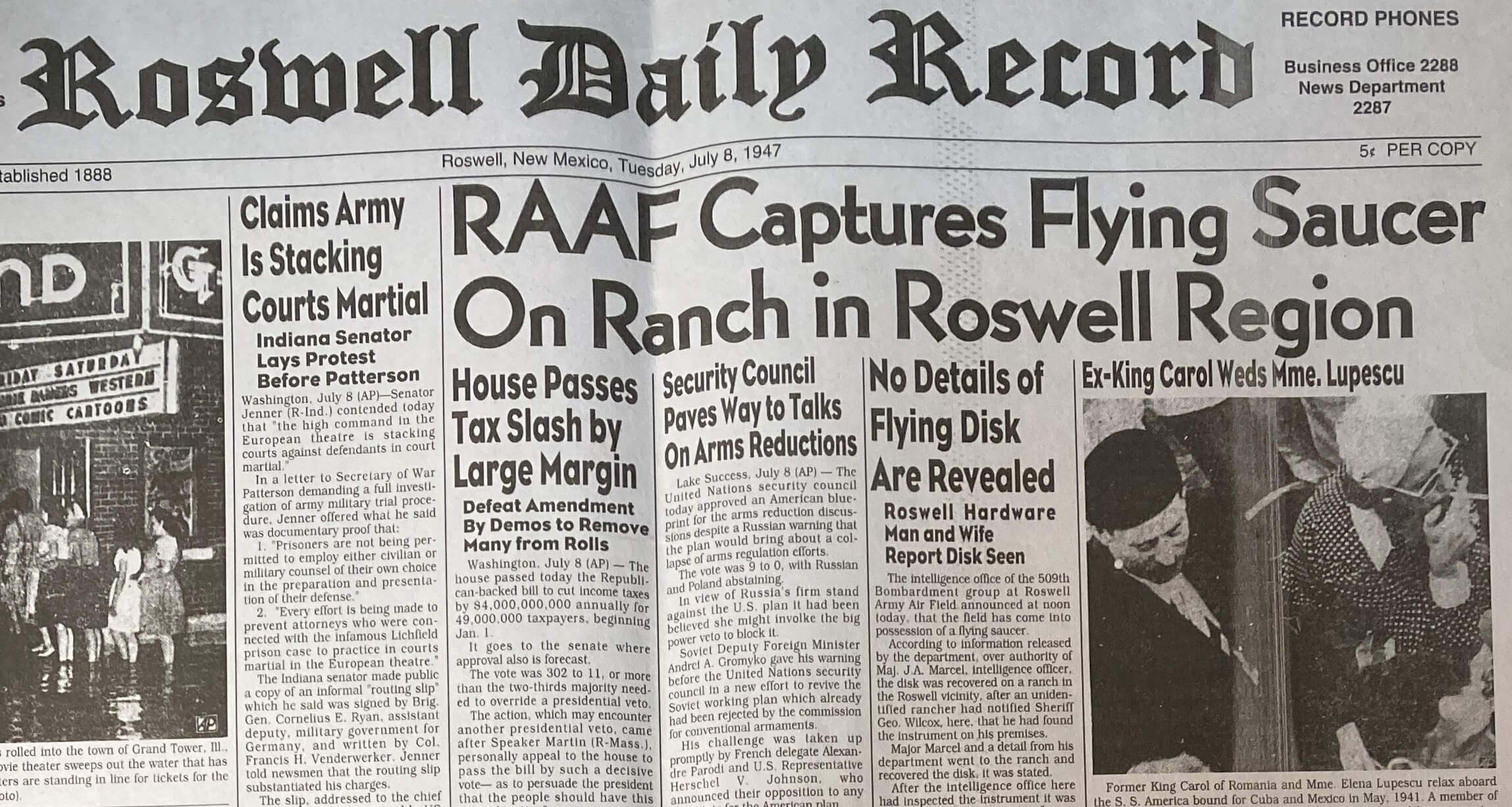 The Roswell UFO Incident UFO s Mini Golf Ice Cream Arcade 
